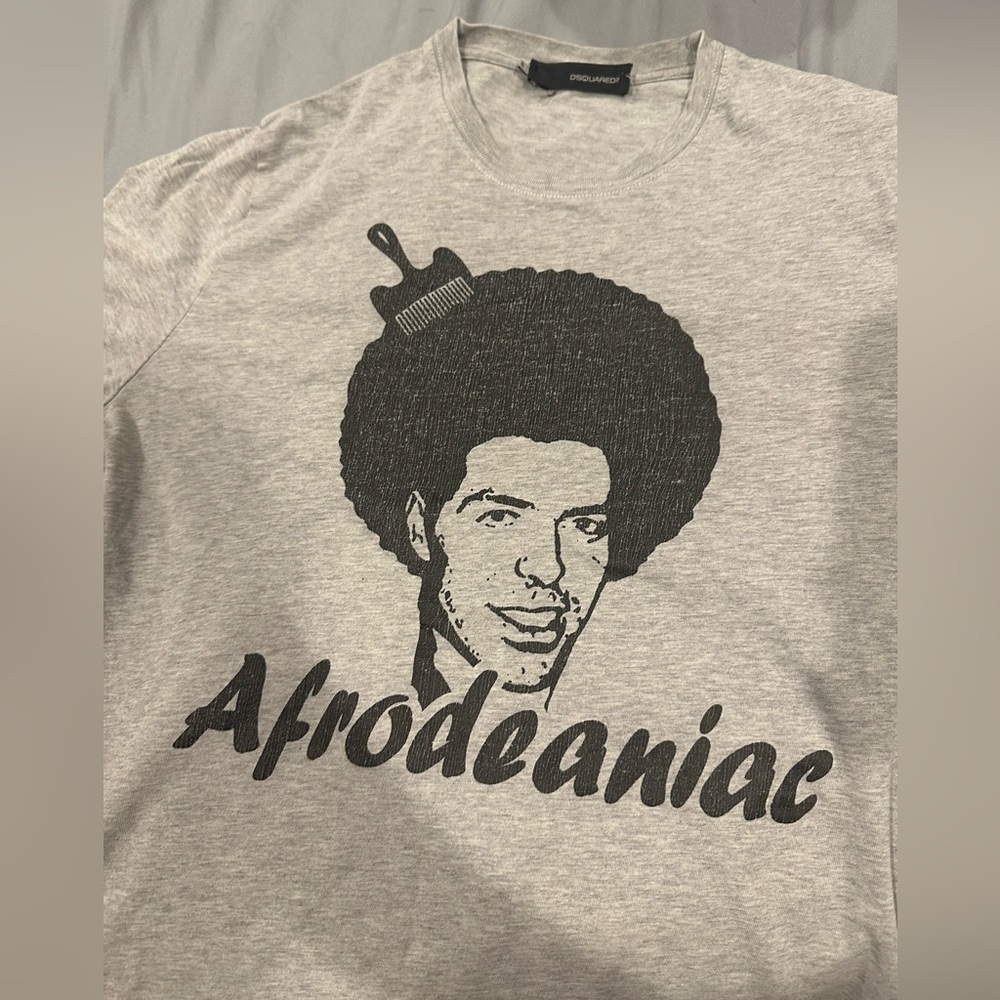 Gray dsquared2 Afrodeaniac Graphic T-Shirt